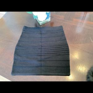 Sweater material bodycon mini skirt